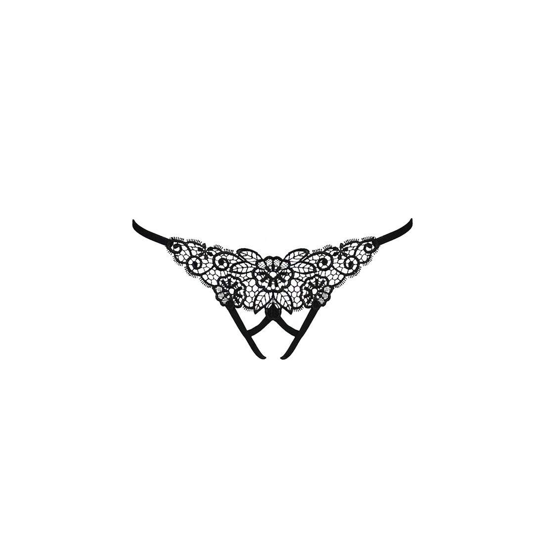 Трусики мереживні з доступом passion exclusive violante thong xxl/xxxl, black Трусики мереживні з доступом passion exclusive violante thong xxl/xxxl, black