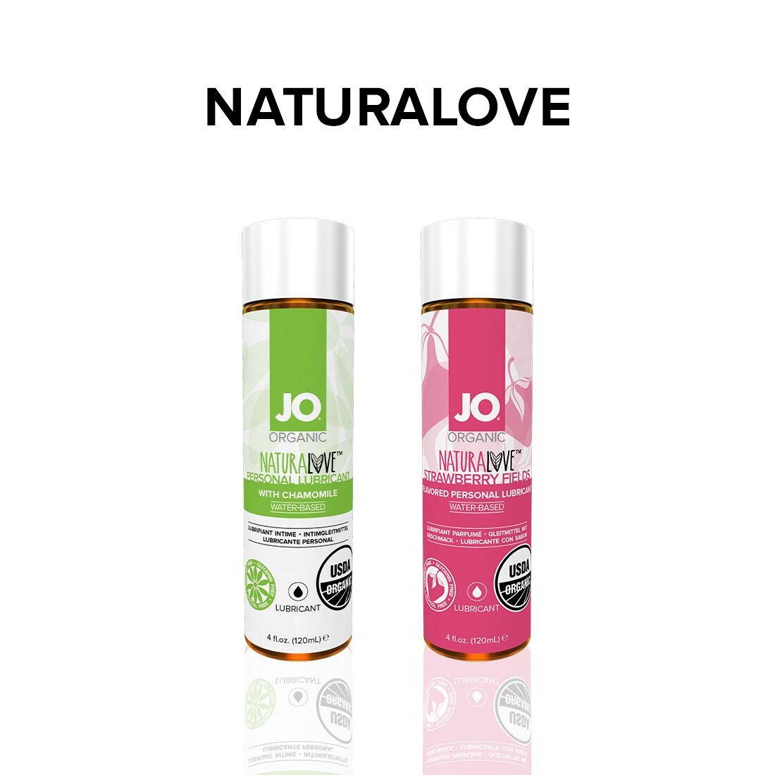 Змазка на водній основі jo naturalove strawberry (120 мл) з екстрактом ромашки та листя агави Змазка на водній основі jo naturalove strawberry (120 мл) з екстрактом ромашки та листя агави