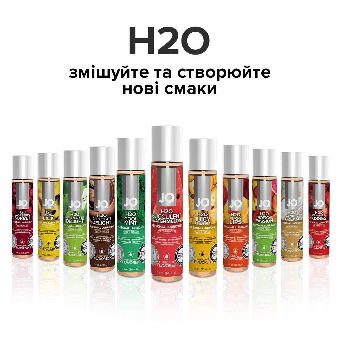 Змазка на водній основі jo h2o — watermelon (120 мл) без цукру, рослинний гліцерин Змазка на водній основі jo h2o — watermelon (120 мл) без цукру, рослинний гліцерин