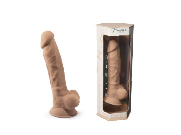 Фалоімітатор silexd johnny flesh (model 1 size 7in), двошаровий, силікон +silexpan, діаметр 3,8см Фалоімітатор silexd johnny flesh (model 1 size 7in), двошаровий, силікон +silexpan, діаметр 3,8см