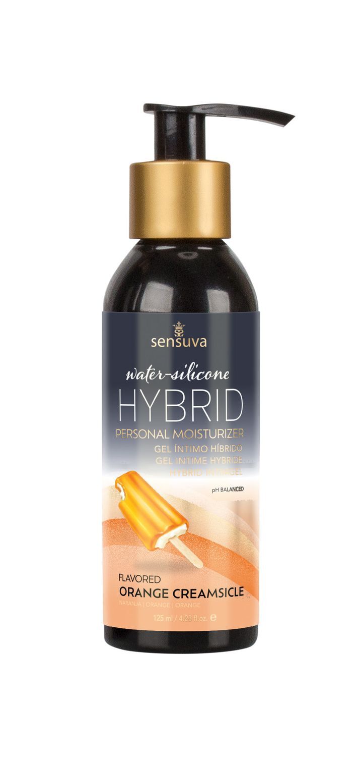 Змазка водно силіконова sensuva hybrid orange creamsicle (125мл) без цукру, можна для оральних пестощів Змазка водно силіконова sensuva hybrid orange creamsicle (125мл) без цукру, можна для оральних пестощів