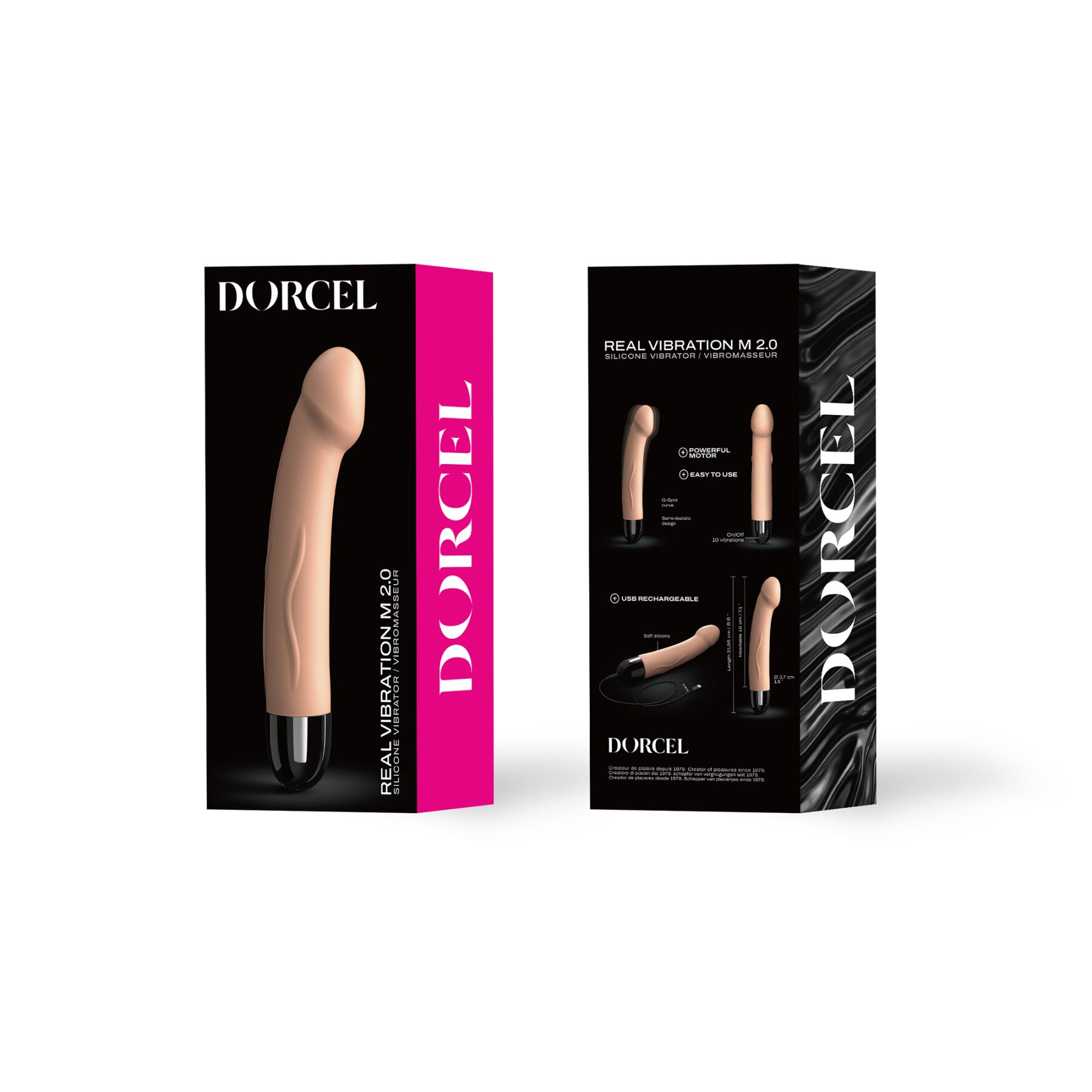 Вібратор dorcel real vibration m flesh 2.0, діаметр 3,7см, перезаряджається, для точки g Вібратор dorcel real vibration m flesh 2.0, діаметр 3,7см, перезаряджається, для точки g
